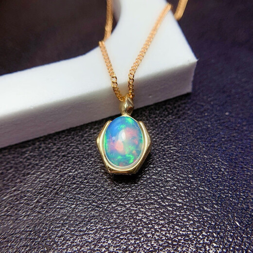 Baoji natural white opal pendant with sparkling s925 silver 6*8mm gift for girlfriend and wife