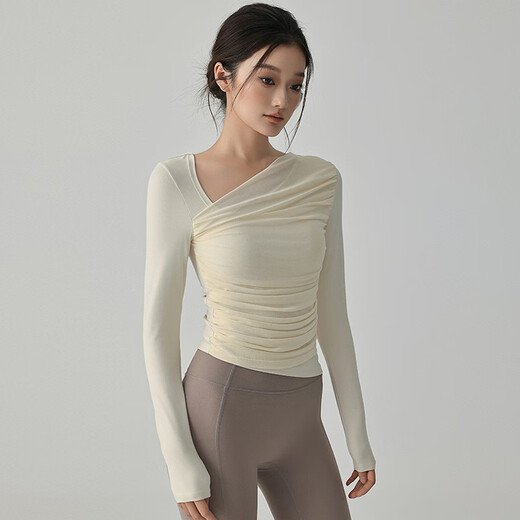 Xue Qianman Yoga Wear Women's Summer High-Looking Sports Top with Breast Pad Slim-fitting Long-Sleeve Pilates Training Fitness Wear