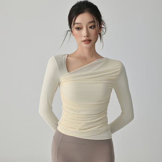 Xue Qianman Yoga Wear Women's Summer High-Looking Sports Top with Breast Pad Slim-fitting Long-Sleeve Pilates Training Fitness Wear