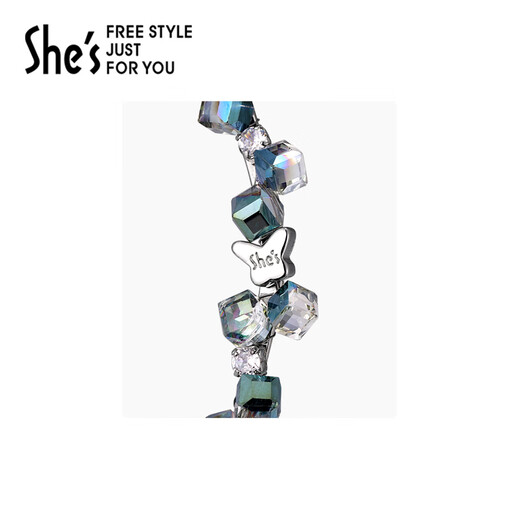 She s Qianzi Yaowo Declaration Flower Language Brilliant Craftsmanship Crystal Fine Hairband Light Luxury Headband Hairpin Headwear Birthday Gift for Women Symphony Blue C0