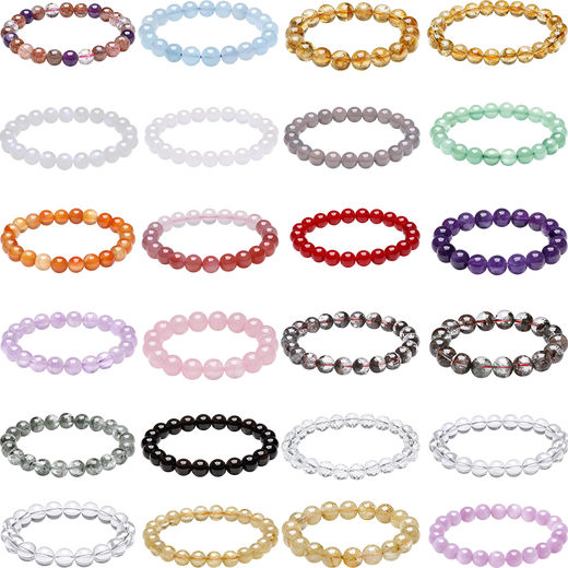 Saturday Blessing Crystal Bracelet Chalcedony Agate Women's Bodyguard Birthday Gift Vermilion Agate-Enhance Confidence 17cm