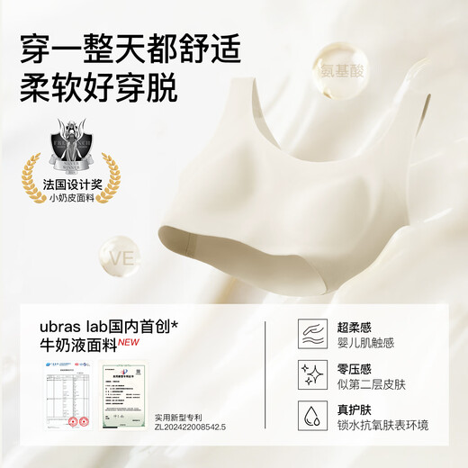 Ubras 25 years new no size small nipple paper bra for big breasts, thin and thin, seamless invisible vest bra for women, bra-invisible skin color (original skin naked), one size fits all, standard version 100-130Jin Jin is equal to 0.5 kg /A-C cup
