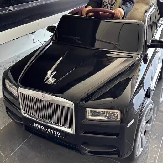 WORK BABY Rolls-Royce Cullinan children's electric car for boys and girls remote control toy car off-road vehicle can sit adult gift black remote control swing soft seat bluetooth