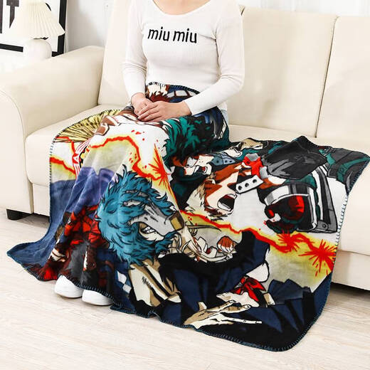 Фэнтезийное двустороннее бархатное маленькое одеяло, одеяло для дивана, небольшое декоративное одеяло, одеяло для офисного кондиционера, маленькое одеяло для домашних животных, одеяло для ног и коленей 9794, черный фон, тонкий флис в стиле аниме 100x140c, 60x90 см