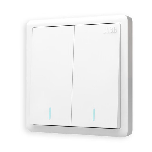 ABB switch socket panel Yuanzhi series white household power supply dual open dual control