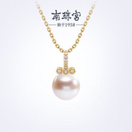Nanzhu Palace 925 silver seawater pearl pendant Bead Curtain Jade Curtain Hepu Pearl 520 925 silver seawater pearl pendant 8.0-8.5mm