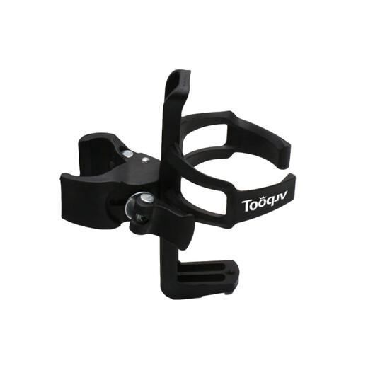 Tooquv Bicycle Water Bottle Rack Mountain Bike Pipe Clamp Universal Water Cup Rack Children's Cycling Water Bottle Bracket Equipment Accessories White (Pipe Clamp Lock Installation)