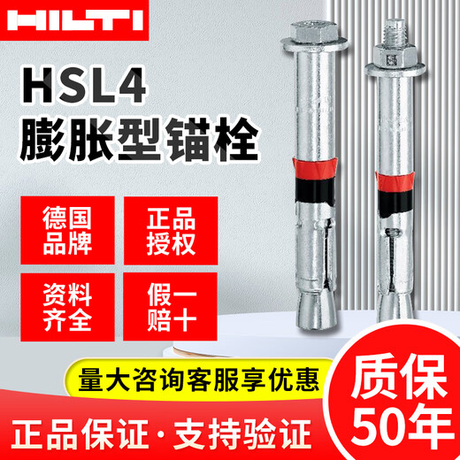 Reinforcement Dr. Hilti heavy machinery anchor HSL4 concrete steel structure high-strength chemical expansion screw bolt M10/20 (HSL4-GM10 d15*121)