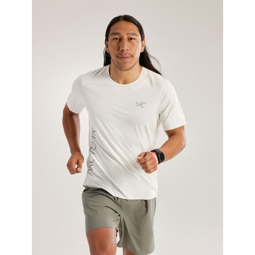 始祖鸟（ARC'TERYX）加拿大代购Arc’teryx 始祖鸟男士短袖体恤 norvan 柔软吸湿排汗 DOWNWORD图案短袖_verve_x9720 M