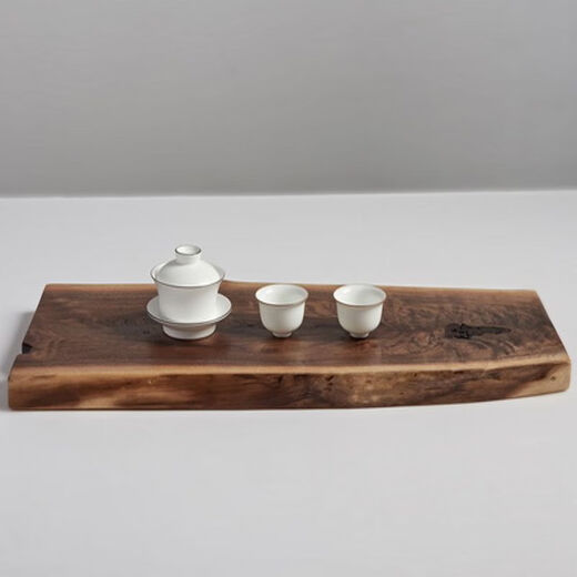 随形茶盘黑胡桃整块原木茶盘干泡创意实木茶台茶托托盘壶承 x1283