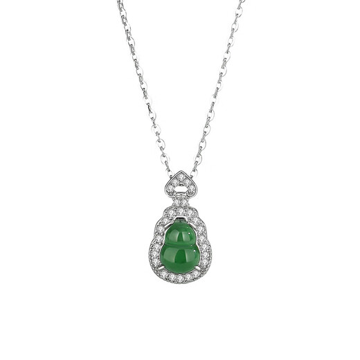 Jianlu Jade A Goods Fulu Gourd Silver Necklace Women's Jade High-end Pendant Jewelry Mother's Birthday Gift for Mom