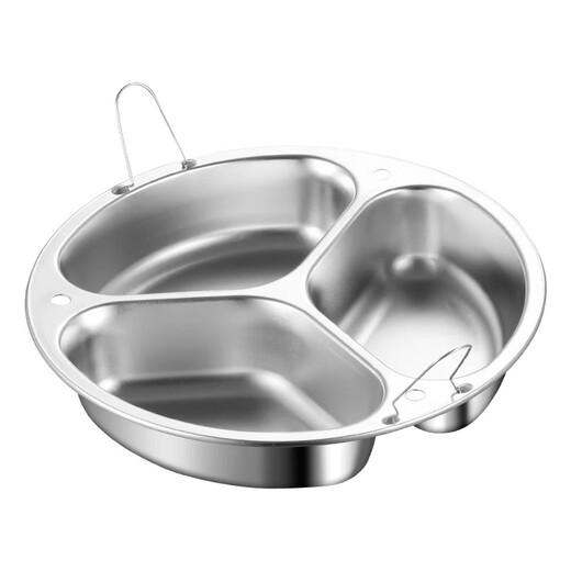 Yiyipai three-compartment steaming plate 304 stainless steel household rice cooker pot multi-compartment steamer separated water baby food steaming rack 304 enlarged and deepened 3 compartments medium 21.5cm