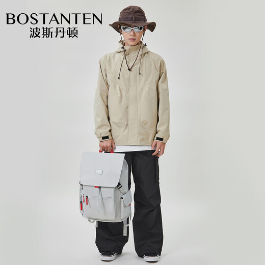 BOSTANTEN men's backpack, student bag, trendy business trip backpack, large capacity 17.3-inch laptop bag