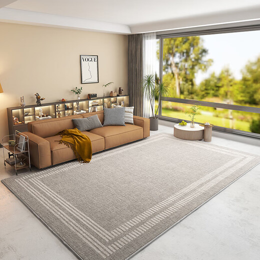 防水地毯客厅2025新款免洗可擦卧室床边全铺大面积房间地毯可定制 CH-C759-防水丝短绒 160*230cm-现货加厚防滑