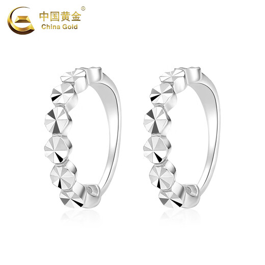 CHINA GOLD PT950 platinum crushed ice earrings 2025 new high-end Valentine's Day birthday gift for girlfriend and wife PT950 platinum crushed ice earrings about 1.2g