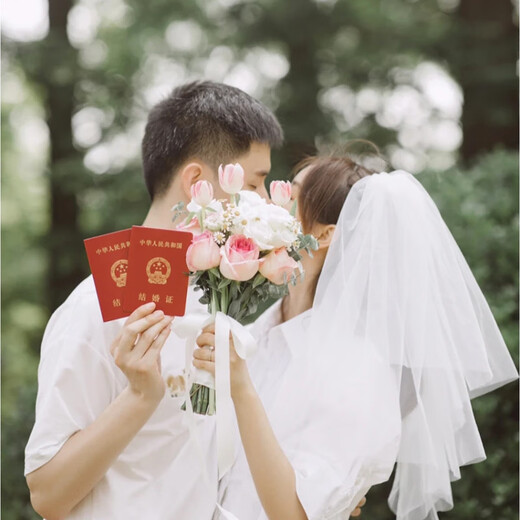 Lanshu (LANSHU) veil, certificate, proposal, bridal tiara, photo, confession, registration, fluffy gauze decoration, white veil, children's veil, double layer plain gauze, hairpin style