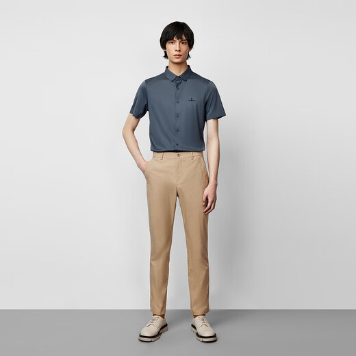 Biemlfdlkk Frühlings- und Sommer -Männer dehnbar komfortable atmungsaktive Casualhosen Gerade Business Hose dünn