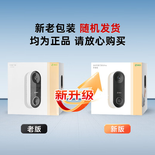 360 Video Doorbell 5Pro Camera Home Surveillance Camera Smart Camera 2K Smart Doorbell Electronic Cat Eye Wireless WiFi 300W Ultra-clear Night Vision AR1C