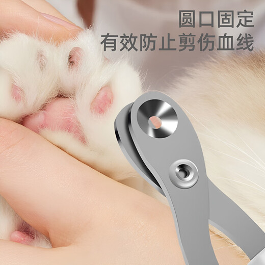 Zhewei Nail Clippers for Pets Novice Cat Nail Clippers Dog Manicure Round Hole Nail Clipper Cleaning and Beauty Orange Double Hole 1