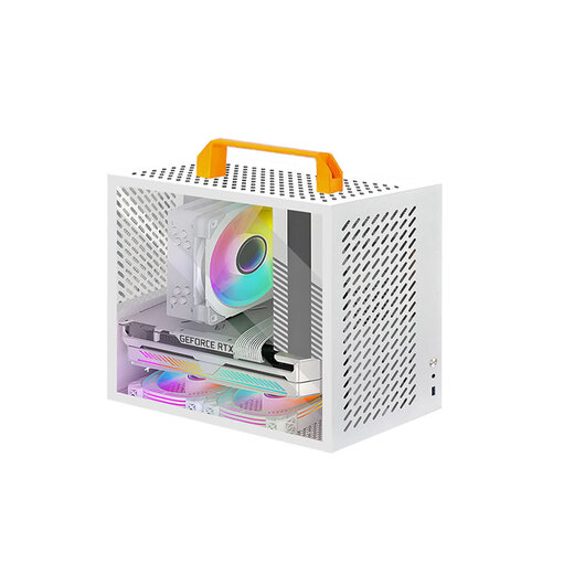 Baozi Xingren A99 Compact mATX Estuche pequeño Mini computadora de escritorio portátil Estuche principal Caja de placa base ATX A99 Panel lateral acrílico # Blanco