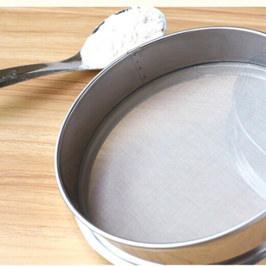 Qinkai 304 stainless steel sieve traditional Chinese medicine soy milk flour sieve 40 mesh 60 mesh 80 mesh 100 mesh manual sample sieve diameter 35cm height 6cm 60 mesh