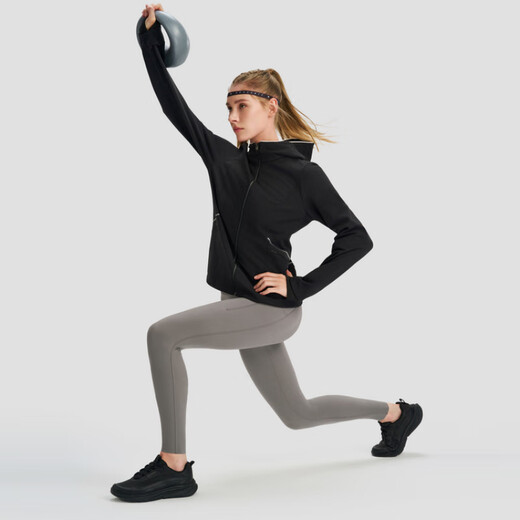 Descente WomenStraining-Serie Einfache Textur gewebte Sport-Kapuze-Jacke für Frauen Be-Bege s