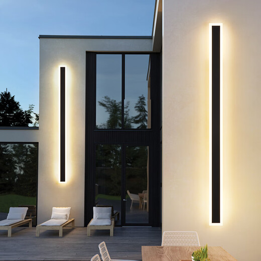 Grand View Garden (DGY) Außenwandleuchte Treppe Treppe Langes Wand Licht Außenbalkon Lichttür Villa Innenhof 003Z 9227- [Regensicheres Modell] 9227-120 cm-neutral