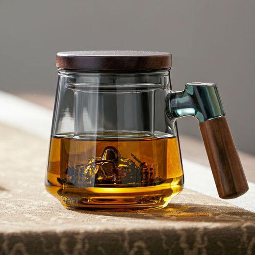 Xiduomi tea cup glass tea cup for men's household thickened high temperature resistant tea water separation with handle lead-free water office cup