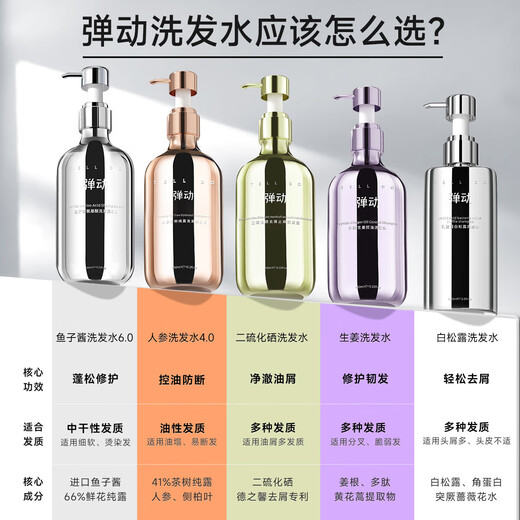 Flexible [mismo modelo para el ventilador Chengcheng] El champú de jengibre de polipéptido previene el control de aceite de cabello para reparar el champú del cuero cabelludo