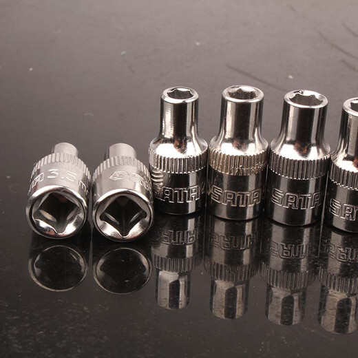 六角小快速套筒 6.3mm1/4内六角套筒头小飞短套筒扳手11301 13件小快速套装-09521