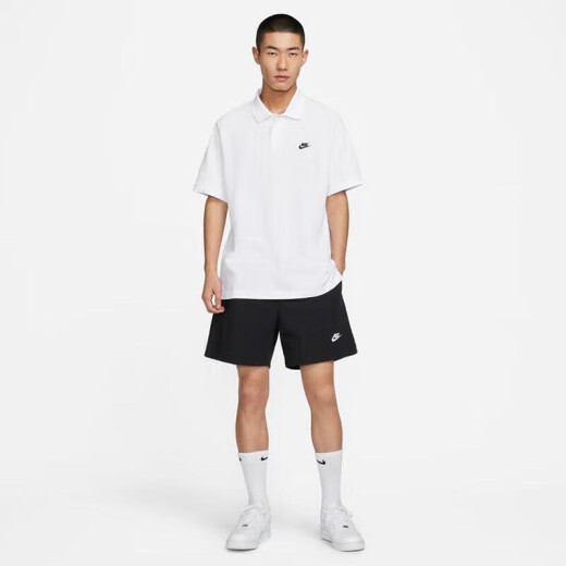 Nike (NIKE) CLUB men's short-sleeved lapel T-shirt POLO shirt white cotton short-sleeved FN3895-100 FN3895-100 M