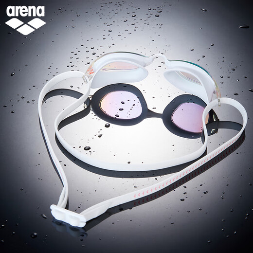 Arena's 25-year new swimming goggles for men and women, classic series, fashionable high-definition large field of view coated fitness swimming goggles, pink and white (PKWH)