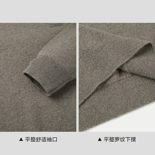 HLA Heilan long-sleeved sweater men's pullover slim and stylish pure wool sweater winter men