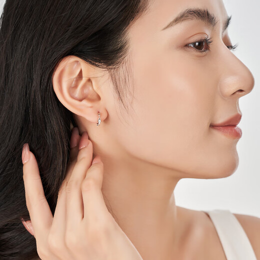 Ming brand jewelry platinum Pt950 platinum twisted earrings gift for women BFH0108 platinum earrings about 2.04 grams