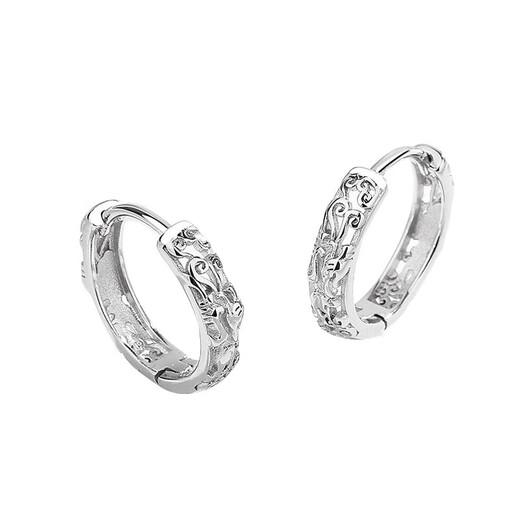 First encounter men's ear studs, earrings, earrings, high-end sterling silver accessories, Pixiu flagship earrings, men's high-end trendy earrings, Pixiu earrings, silver, one pair