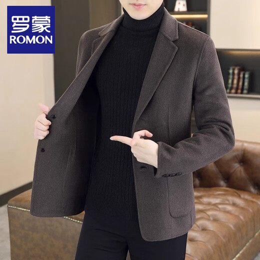 ROMON Men's Casual Suit Jacket Men's 2025 Spring, Autumn and Winter New Style Young and Middle-aged Slim Suit Top Single Jacket Gray XL Recommended 130-150 Jin Jin equals 0.5 kg