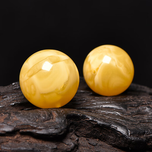 Xitong Natural Amber Bearwax Streuperlen Eins runde Perlen Einer Perlenaffen Kopf Vajra Star Moon Bodhi Skizzenarmbänder mit Perlen 13,6 mm [Nr. 1396] Zertifikat