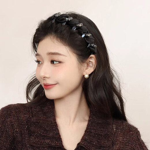 Xiangwan hairband for women, small fragrant style wavy hairband with teeth for broken hair, face wash, two-wear hairpin, hair accessories, headband, increased hair volume, high skull top