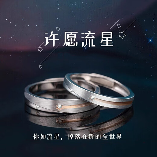 MZMZ brand platinum couple ring for men and women pt950 platinum wedding diamond ring 618 birthday gift for girlfriend jewelry light luxury model-Polestar ring