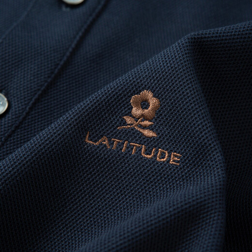 MONTAGUT long-sleeved Polo shirt men's autumn and winter long-staple cotton light luxury soft comfortable business casual T-shirt Navy 2XL (54)