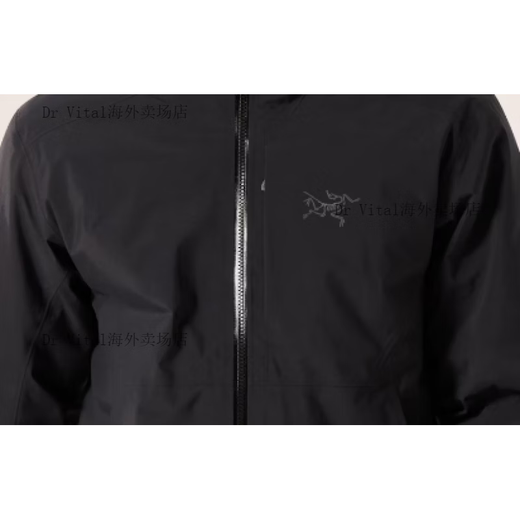 ARC TERYX Men's Ralle Windproof and Rainproof Cotton Jacket/Mid-Length Parker Cotton Jacket INSULATED Black Black X7371 M