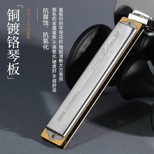 Tongbao Japan Tombo Tongbao 6624s harmonica 24-trous polyphonique c Tune Adult Performance Professional Grade #d (EB)
