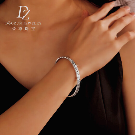 Duozun platinum bracelet for women pt950 broken ice ice bracelet genuine platinum women's semi-solid platinum bracelet women's new style can be customized with pictures (contact online customer service)