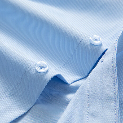 Woodpecker (TUCANO) Chemise d'été à Manches Courtes pour Hommes Business Casual Couleur Unie Polyvalent Confortable Top Homme Bleu Clair 2XL