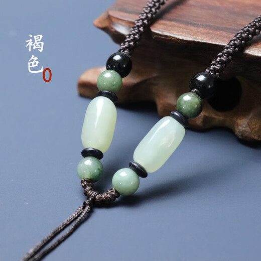 BJYL pendant lanyard jade pendant jade Buddha male jade necklace rope jade high-end hand-woven men's and women's lanyard exquisite lanyard adjustable