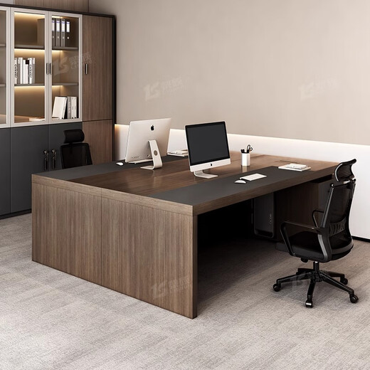 Gezhimu boss desk and chair combination simple modern manager desk office computer desk employee supervisor workbench 1.8 meters boss desk + office chair