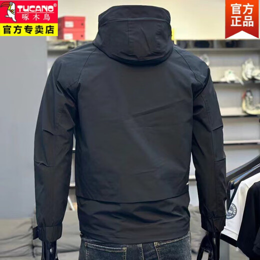 Woodpecker (TUCANO) hooded jacket men's autumn new slim-fitting trendy brand youth assault casual outdoor sports mountaineering top Gray Collection and purchase priority delivery M suitable for 120 (140Jin Jin is equal to 0.5 kg