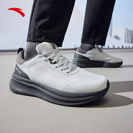 ANTA (ANTA) Shenxing Sports Shoes Lightweight and Breathable Men's Shoes 2025 Winter New Shock-Absorbing Running Shoes Fitness Training Shoes Frost Tower Gray/Rock Sand Gray-6 40 (250mm)