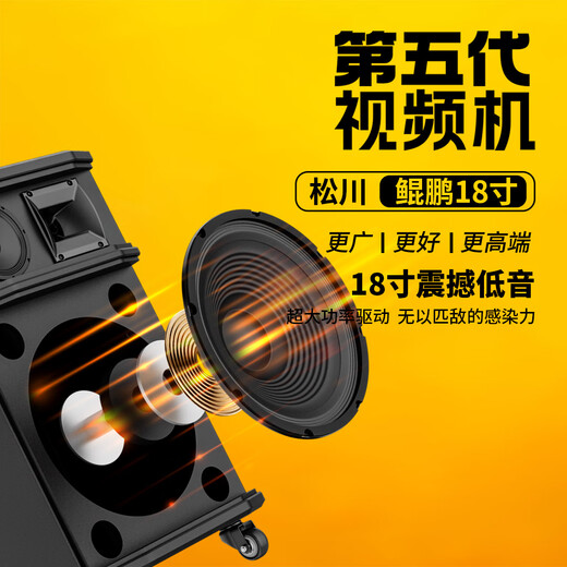 Songchuan International SG30-12/18-inch square dance high-power audio outdoor karaoke trolley karaoke speaker professional live broadcast with sound card all-in-one Bluetooth audio KTV Songchuan International Audio SG30-18 (19-inch song screen) rechargeable microphone*2