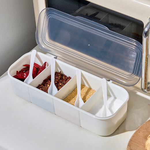 Ye Yu kitchen seasoning box all-in-one set multi-compartment seasoning jar household large-capacity salt jar MSG condiment storage box main picture